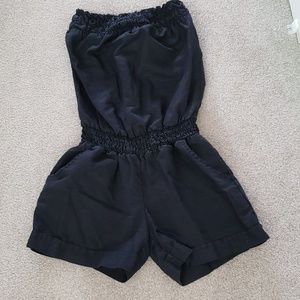 Strapless Linen Blend Romper